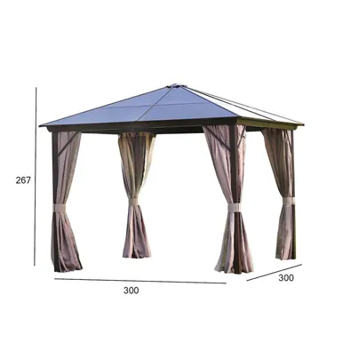 VARIKATUS SUNSET 3X3XH2,67M PRUUN/TAUPE