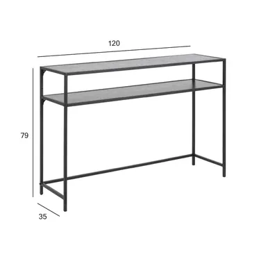 KONSOOLLAUD SEAFORD 120X35XH79CM MUST