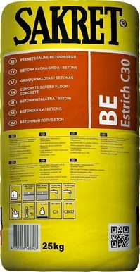 KUIVBETOON SAKRET BE ESTRICH C30/37 25KG