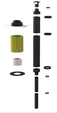 SAUNAKORSTNA KOMPLEKT VILPRA D115/215 MM DW50-M/SW-M MUST