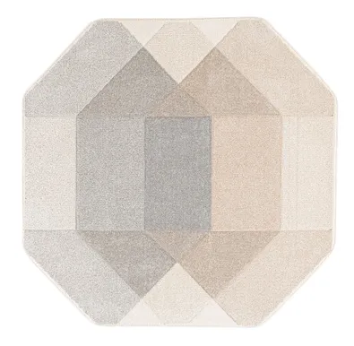 VAIP DIXIE CARVED-3, 120X120CM, HALL/BEEŽ