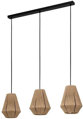 RIPPVALGUSTI EGLO ALDERNEY E27 3X40W MUST METALLIK/NATURAAL.