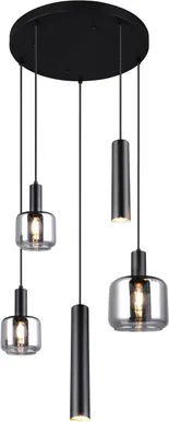 RIPPVALGUSTI TRIO MATARO 5XE27 MATT MUST/KROOM