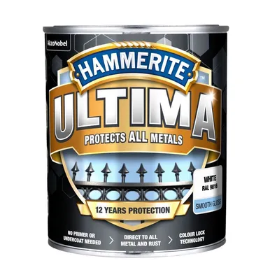 METALLIVÄRV HAMMERITE MATT VALGE 0,7 L