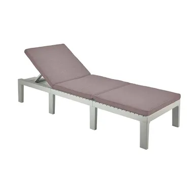 LAMAMISTOOL PROGARDEN HAITI PADJAGA 65X198X78CM VALGE