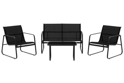 AIAMÖÖBLIKOMPLEKT 4LIVING KIIRA, LAUD, DIIVAN, 2-TOOLI, MUST