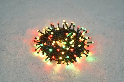 JÕULUVALGUSTUS SISE 200LED IP44 PUNANE/KOLLANE/ROHELINE13,9M