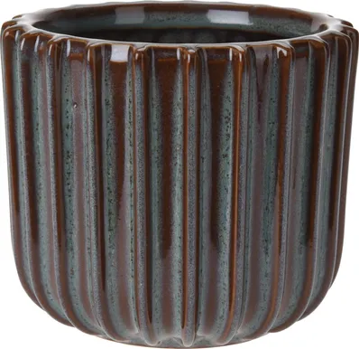 KERAAMILINE ÜMBRISPOTT 13CM TUMEROHELINE