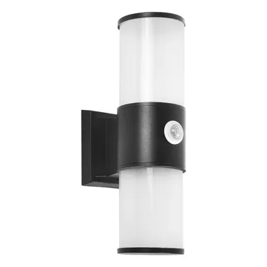 VÄLISVALGUSTI DALIA 2XE27 2X15W IP54 MUST SENSORIGA