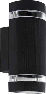 VÄLISVALGUSTI SEINALE 35W GU10X2 IP44 MUST ÜMAR