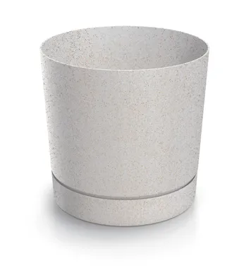 LILLEPOTT PROSPERPLAST TUBO ECO WOOD Ø12,8CM VALGE