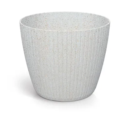 LILLEPOTT PROSPERPLAST LAMIA ECO WOOD Ø38,5CM VALGE