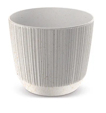 LILLEPOTT PROSPERPLAST RYFO ECO WOOD Ø12,6CM VALGE