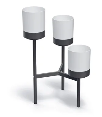 LILLEPOSTAMENT PROSPERPLAST BLOOMIE STAND 3 POTILE 80,5X49CM VALGE