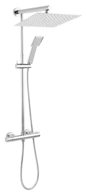 DUŠIKOMPLEKT TERMOSTAATSEGISTIGA FERRO FRESCO SQUARE, KROOM