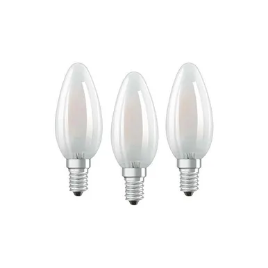 LED LAMP OSRAM BASE CLASSIC B FR 4W 827 E14 NON-DIM, 3TK/PAKK