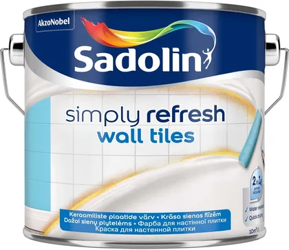 SEINAPLAATIDE VÄRV SADOLIN SIMPLY REFRESH CERAMIC TILES BW 2,33L LÄBIPAISTEV POOLMATT