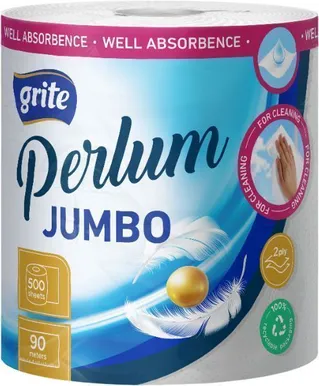 MAJAPIDAMISPABER GRITE PERLUM JUMBO 2-KIHILINE, 500 LEHTE