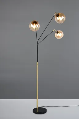 PÕRANDALAMP TRIO PAXTON  3XE27 MATT MUST/KULDNE