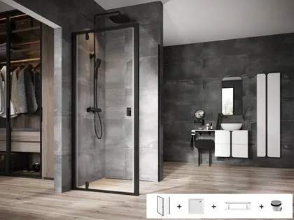 DUŠIKOMPLEKT RAVAK 90X190CM 5IN1 NDOP1 + NPSS, SET1 MUST