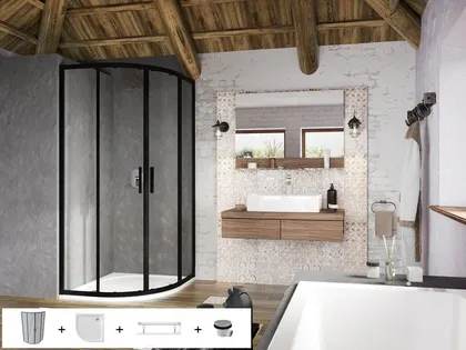 DUŠIKOMPLEKT RAVAK 90X195CM 5IN1 BLSCP4, SET7 MUST