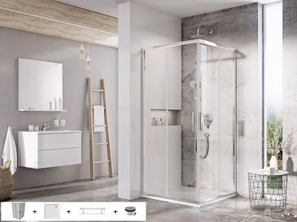 DUŠIKOMPLEKT RAVAK 80X195 CM 5IN1 BLSRV2, SET8 ALUMIINIUM