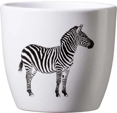 ÜMBRISPOTT SK SAFARI Ø10CM, ZEBRA