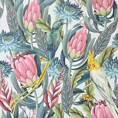 TAPEET ARTHOUSE RAINFOREST ESCAPE GREEN PINK 0,53X10,05M