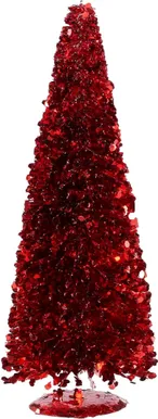 JÕULUKUJU MICA DECORATIONS KUUSK 40X15CM PUNANE