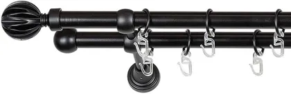 KARDINAPUU DEKORIKA MATERA-KULDA KAHEREALINE 3,0M Ø19MM MUST