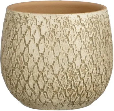 ÜMBRISPOTT MICA DECORATIONS MADEIRA Ø14CM KREEM