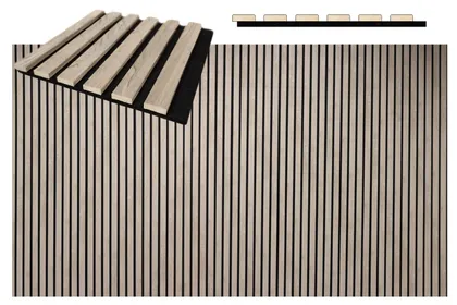 AKUSTILINE SEINAPANEEL 19X300X2600MM HALL TAMM 0,82M² PAKIS