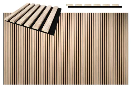 AKUSTILINE SEINAPANEEL 19X300X2600MM VALGE TAMM 0,82M² PAKIS