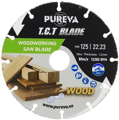 LÕIKEKETAS PUREVA TOOLS UNIVERSAALNE 125X1,2X22MM PLAST/PUIT