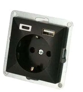 PISTIKUPESA PERLA USB-GA MATT MUST