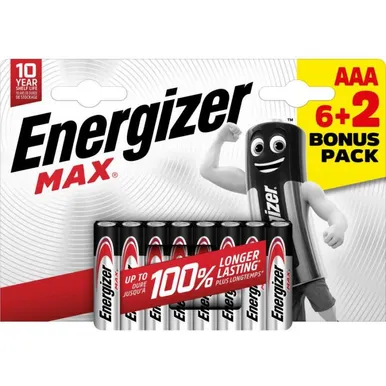 PATAREI ENERGIZER MAX ALKALINE AAA CHP8 8TK PAKIS