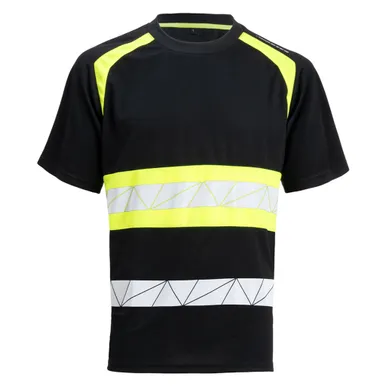 T-SÄRK WORTEX MUST/KOLLANE HELKURRIBADEGA XL