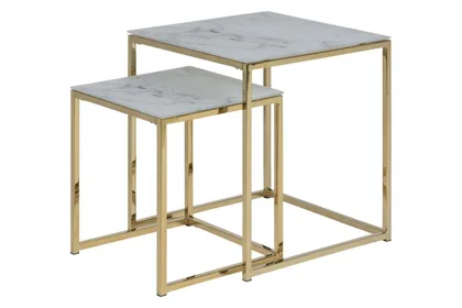 ABILAUAD 2TK ALISMA 35X35XH40CM, 45X45XH50CM, VALGE