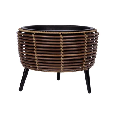 LILLEPOTT WICKER 36X36XH27CM, PRUUN