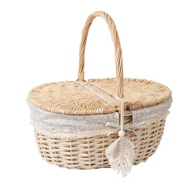 PIKNIKUKORV WILLI TASSEL 40X32XH17/40CM