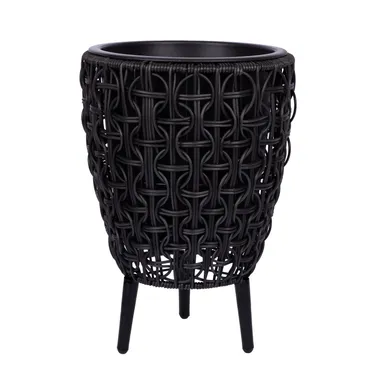 LILLEPOTT WICKER 28X28XH42CM, MUST