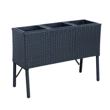 LILLEKAST WICKER 78X33XH54CM, MUST