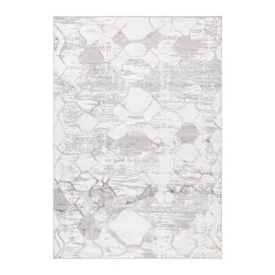 VAIP SALAMANCA-3, 133X190CM, HÕBE/VALGE
