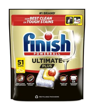 NÕUDEPESUMASINA KAPSLID FINISH ULTIMATE PLUS LEMON 51TK PAKIS