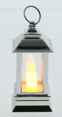 LANTERN LED KÜÜNLAGA, HÕBEDANE, 4,1X4,1X9CM