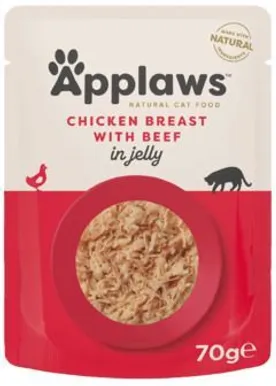 MÄRGTOIT APPLAWS KASSIDELE KANA/VEISELIHAGA ŽELEES 70G