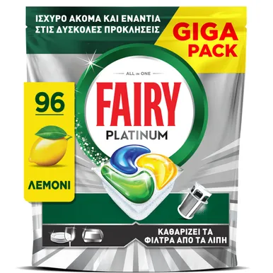 NÕUDEPESUMASINA KAPSLID FAIRY PLATINUM LEMON 96TK PAKIS