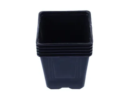 NELIKANTPOTID TEKU 11X11X12CM MUST 5TK PAKIS