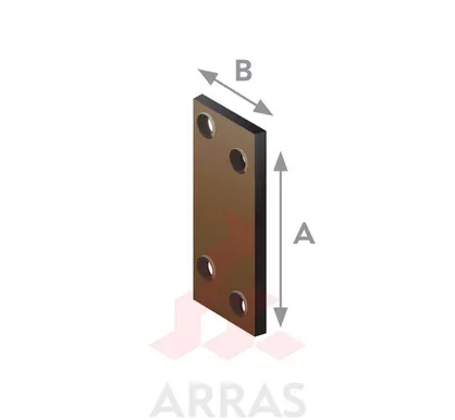 NAELUTUSPLAAT ARRAS 60X25X2,0 FERS HALL