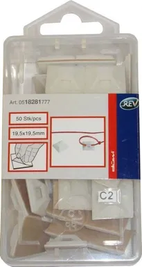KAABLISIDEME ALUS DÜWI 19,5X19,5MM 4MM AVA 50TK PAKIS